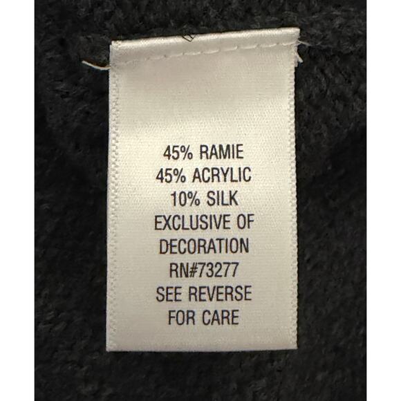 Croft & Borrow Bird Embroidered Sweater Jacket Gray XL Petite Cardinal - Picture 8 of 9